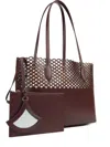 Sergio Rossi Sr Mermaid Scallop-detail Leather Tote Bag In Brown