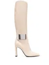 Sergio Rossi Sr Miroir 110mm Knee-length Leather Boots In Neutrals