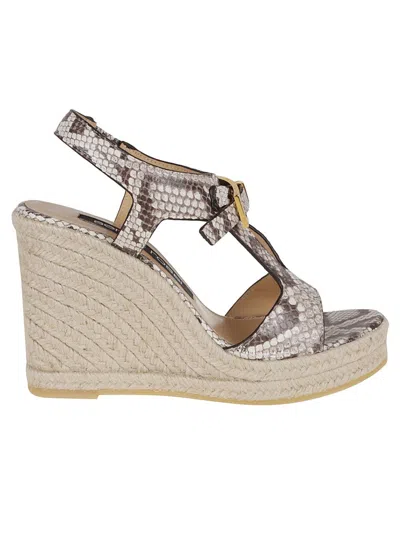 Sergio Rossi Sr Nora Sandals With Distinctive Buckle In Brown