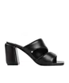 Sergio Rossi Spongy 80 Leather Mules In Black