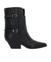 Sergio Rossi Sr Thalestris 55mm Leather Ankle Boots In Black
