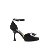 Sergio Rossi Sr Twenty Crystal Sandals In Black