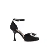 Sergio Rossi Sr Twenty Crystal Sandals In Black