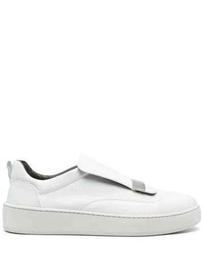 Sergio Rossi Sr1 Addict Leather Sneakers In White