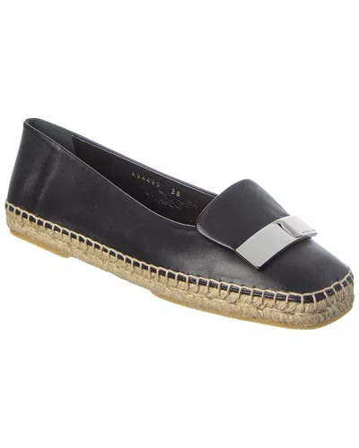 Sergio Rossi Sr1 Leather Espadrille In Black