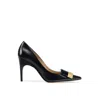 Sergio Rossi Leather Pointed-toe Pumps In Black