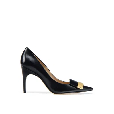 SERGIO ROSSI SR1 LEATHER PUMPS