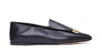 Sergio Rossi Square Toe Slip-on Loafers In Black