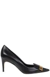 Sergio Rossi Sr1 Buckle Pointed High Heels In Black