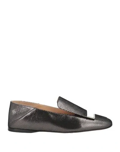 Sergio Rossi Sr1 Woman Loafers Black Size 5.5 Leather