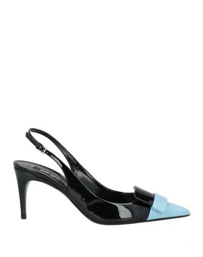 Sergio Rossi Sr1 Woman Pumps Black Size 8 Leather In Multi