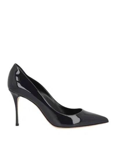 Sergio Rossi Sr1 Woman Pumps Dark Purple Size 7 Leather