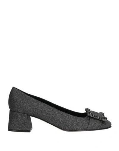 Sergio Rossi Sr1 Woman Pumps Gunmetal Size 5 Textile Fibers In Multi