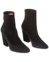 Sergio Rossi Suede Ankle Boot (authentic ) In Black