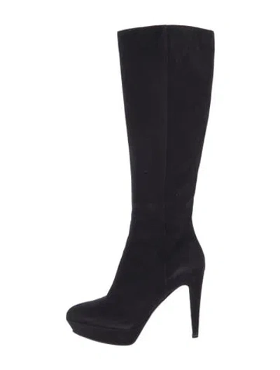 Pre-owned Sergio Rossi Suede Boots In Black