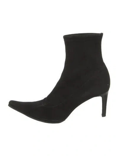 Pre-owned Sergio Rossi Suede Boots In Black