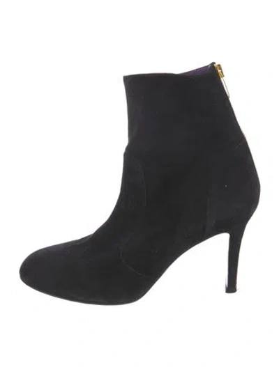 Pre-owned Sergio Rossi Suede Boots In Black