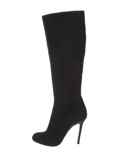Pre-owned Sergio Rossi Suede Boots In Black