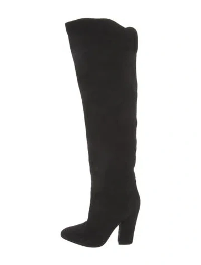 Pre-owned Sergio Rossi Suede Boots In Black