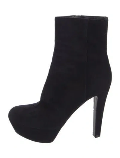Pre-owned Sergio Rossi Suede Boots In Black