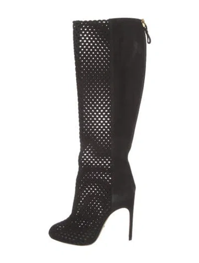 Pre-owned Sergio Rossi Suede Boots In Black
