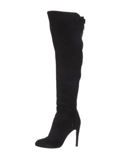 Pre-owned Sergio Rossi Suede Boots In Black