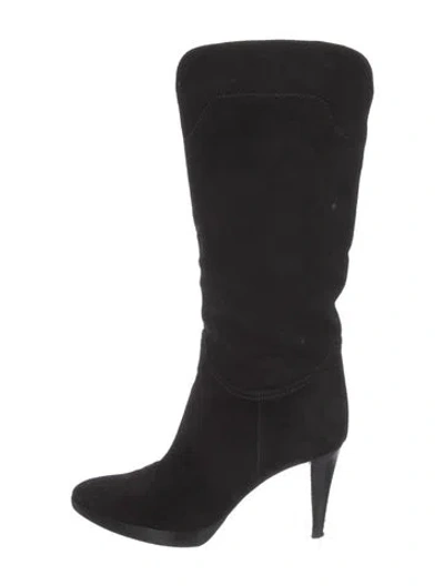 Pre-owned Sergio Rossi Suede Boots In Black