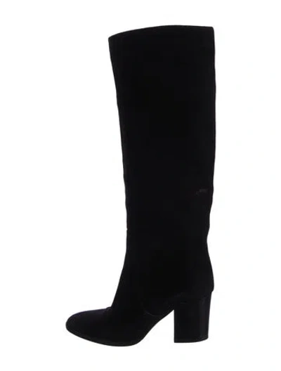 Pre-owned Sergio Rossi Suede Boots In Black
