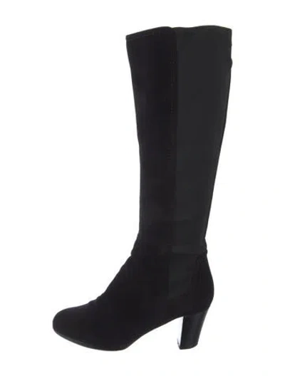 Pre-owned Sergio Rossi Suede Boots In Black