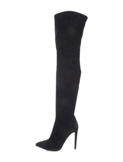 Pre-owned Sergio Rossi Suede Boots In Black