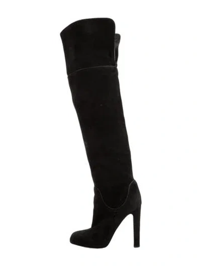 Pre-owned Sergio Rossi Suede Boots In Black