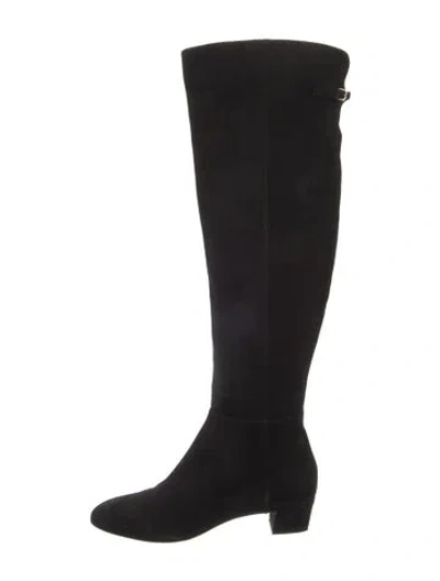 Pre-owned Sergio Rossi Suede Boots In Black
