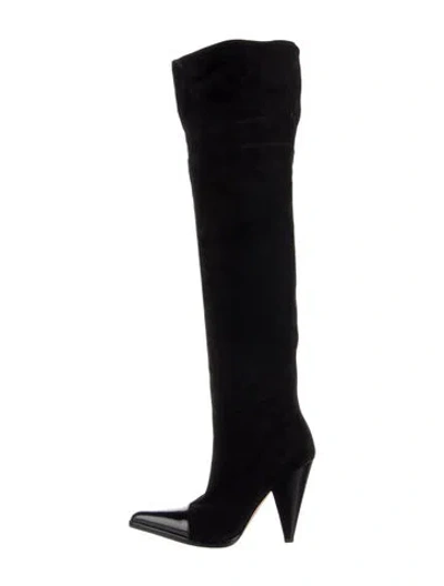 Pre-owned Sergio Rossi Suede Boots In Black