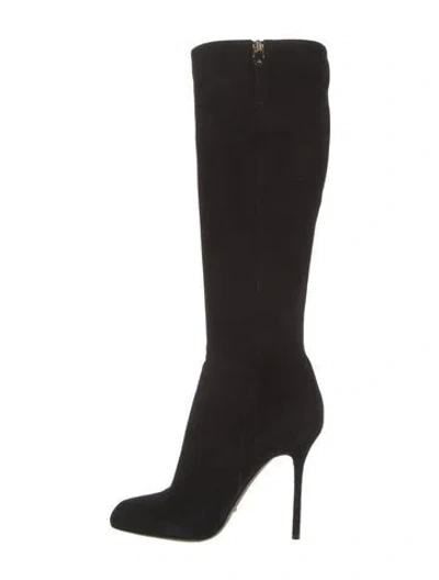 Pre-owned Sergio Rossi Suede Boots In Black