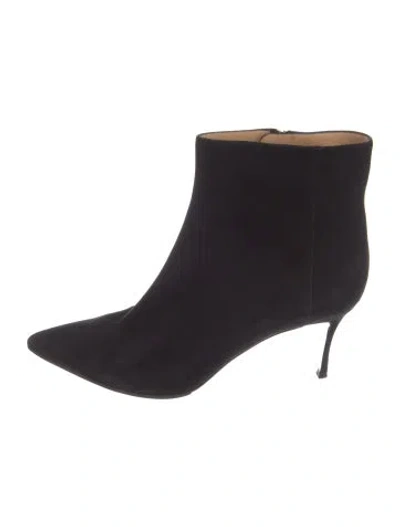 Pre-owned Sergio Rossi Suede Boots In Black