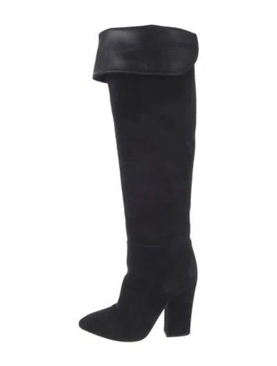 Pre-owned Sergio Rossi Suede Boots In Black