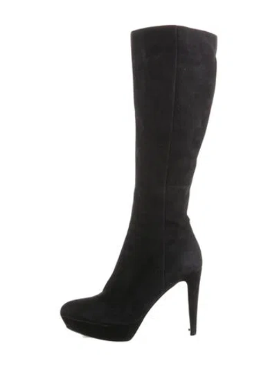 Pre-owned Sergio Rossi Suede Boots In Black
