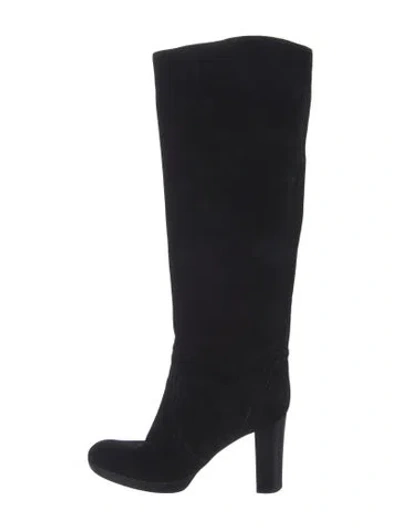 Pre-owned Sergio Rossi Suede Boots In Black