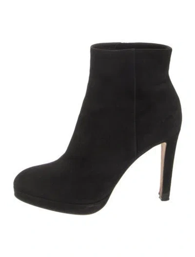 Pre-owned Sergio Rossi Suede Boots In Black