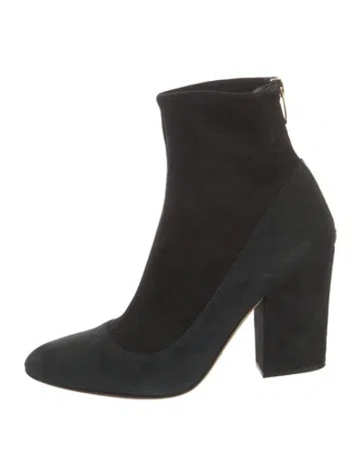 Pre-owned Sergio Rossi Suede Boots In Black