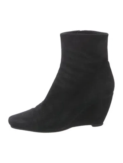 Pre-owned Sergio Rossi Suede Boots In Black