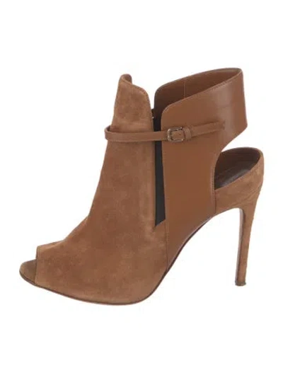 Pre-owned Sergio Rossi Suede Boots In Black/brown