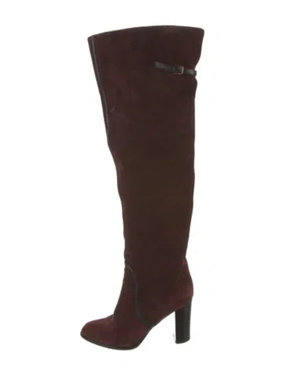 Pre-owned Sergio Rossi Suede Boots In Brown