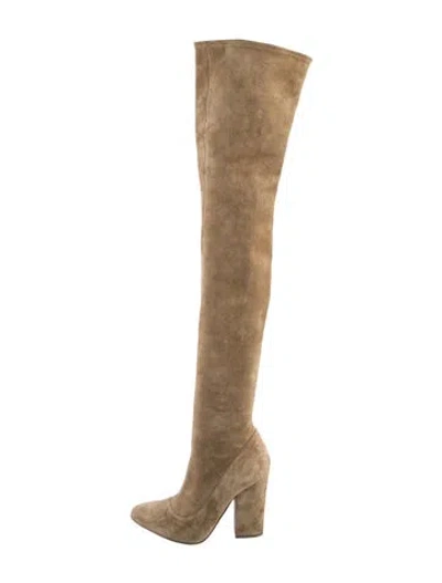 Pre-owned Sergio Rossi Suede Boots In Brown