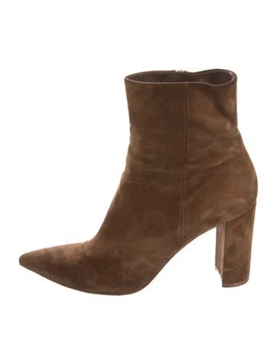 Pre-owned Sergio Rossi Suede Boots In Brown