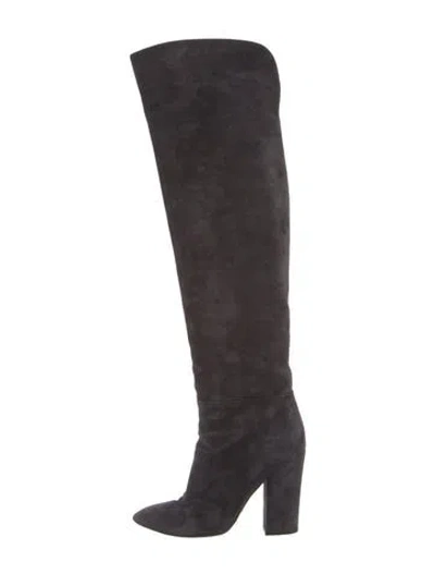 Pre-owned Sergio Rossi Suede Boots In Gray