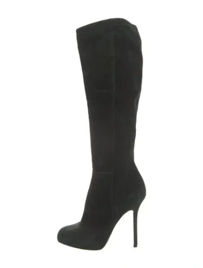 Pre-owned Sergio Rossi Suede Boots In Green