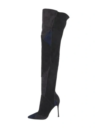 Pre-owned Sergio Rossi Suede Boots In Multi