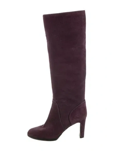 Pre-owned Sergio Rossi Suede Boots In Purple