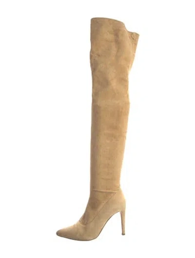 Pre-owned Sergio Rossi Suede Boots In Yellow